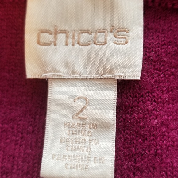 Chico's Wool Wrap Sweater Purple Size 2 EUC - Picture 3 of 7